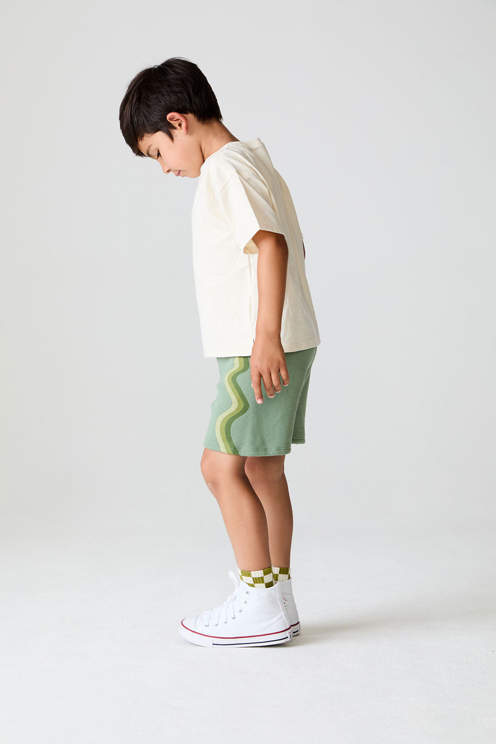 Boys Wide Leg Leaf Green Shorts chaserbrand