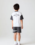 Boys Cozy Vintage Black Beach Shorts With Strappings chaserbrand