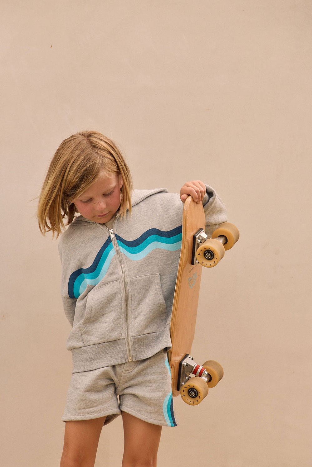 Boys Paxton Heather Grey Zip Up Boys Hoodie chaserbrand