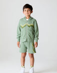 Boys Paxton Leaf Green Zip Up Hoodie chaserbrand