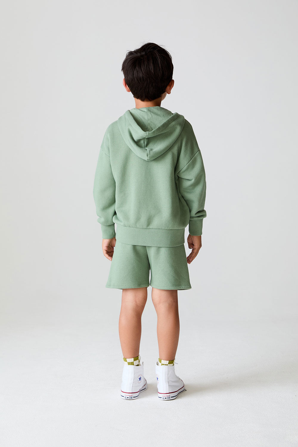 Boys Paxton Leaf Green Zip Up Hoodie chaserbrand