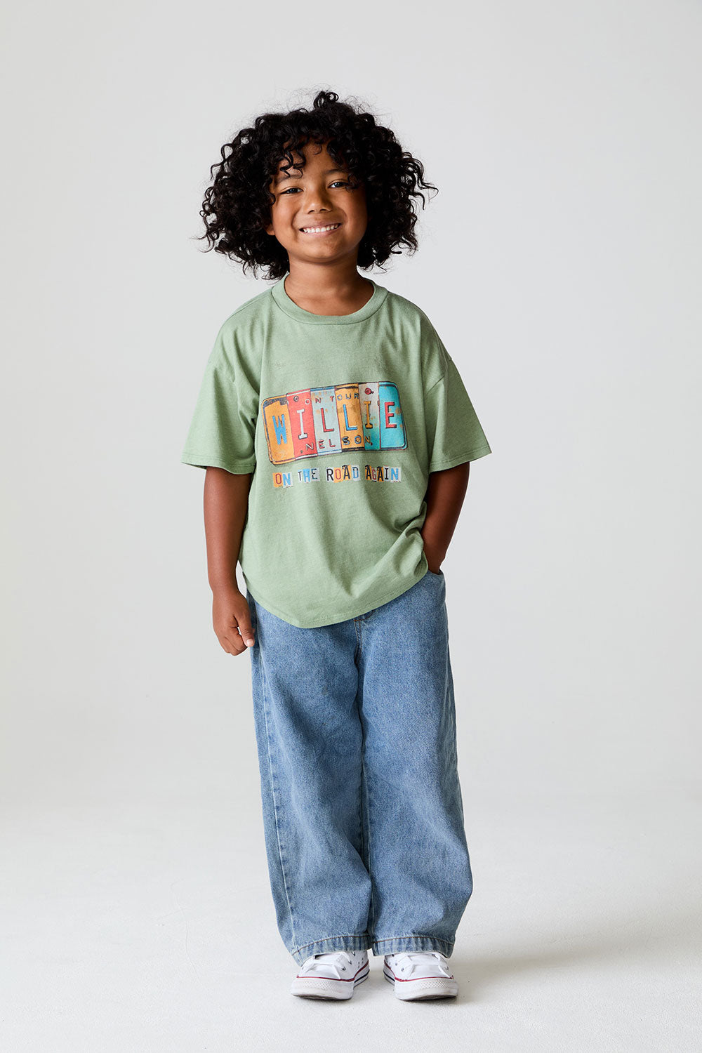 Boys Willie Nelson On The Road Again Tee chaserbrand