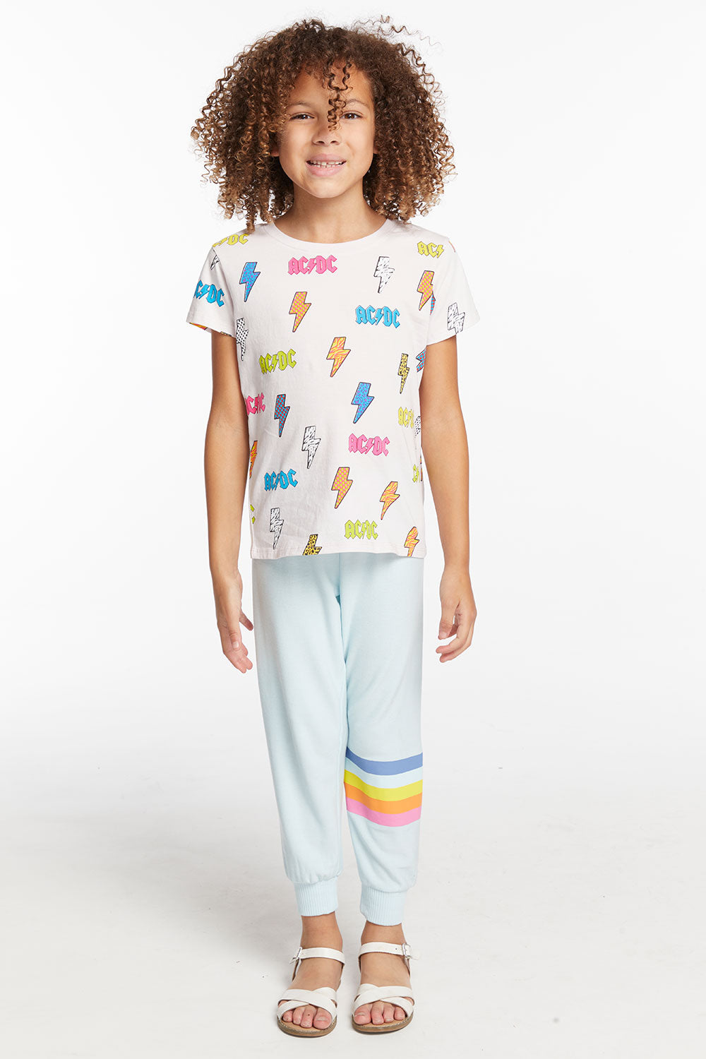 AC/DC All Over Logos Girls Tee GIRLS chaserbrand