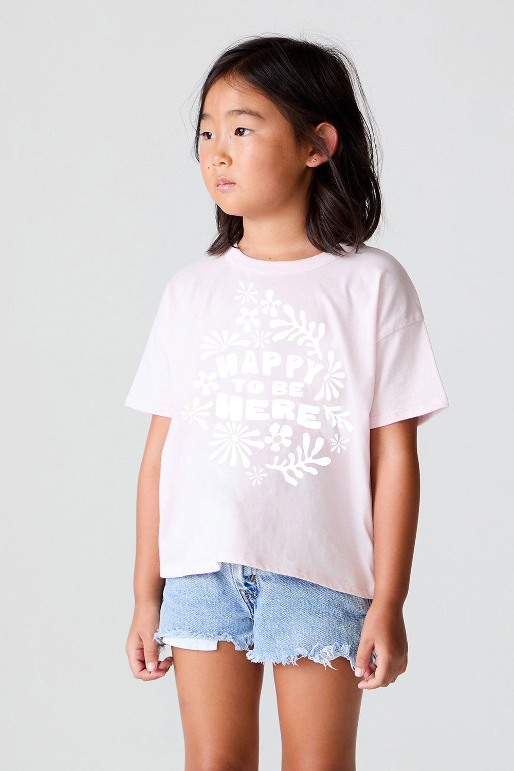 Girls Happy To Be Here Tee chaserbrand