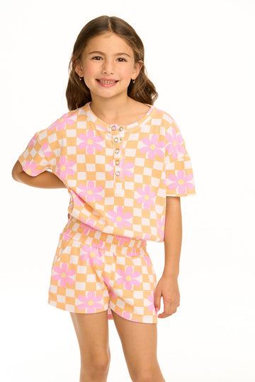 Daisy Check Romper GIRLS chaserbrand