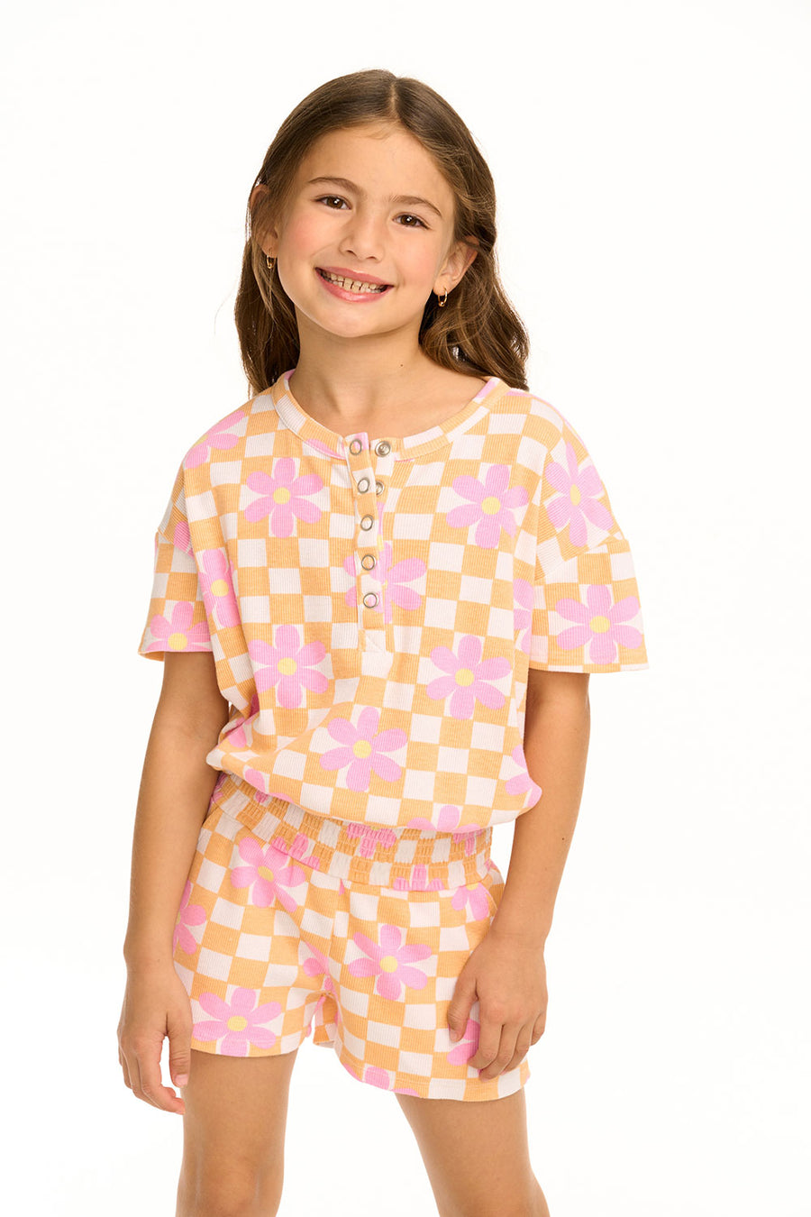 Daisy Check Romper GIRLS chaserbrand