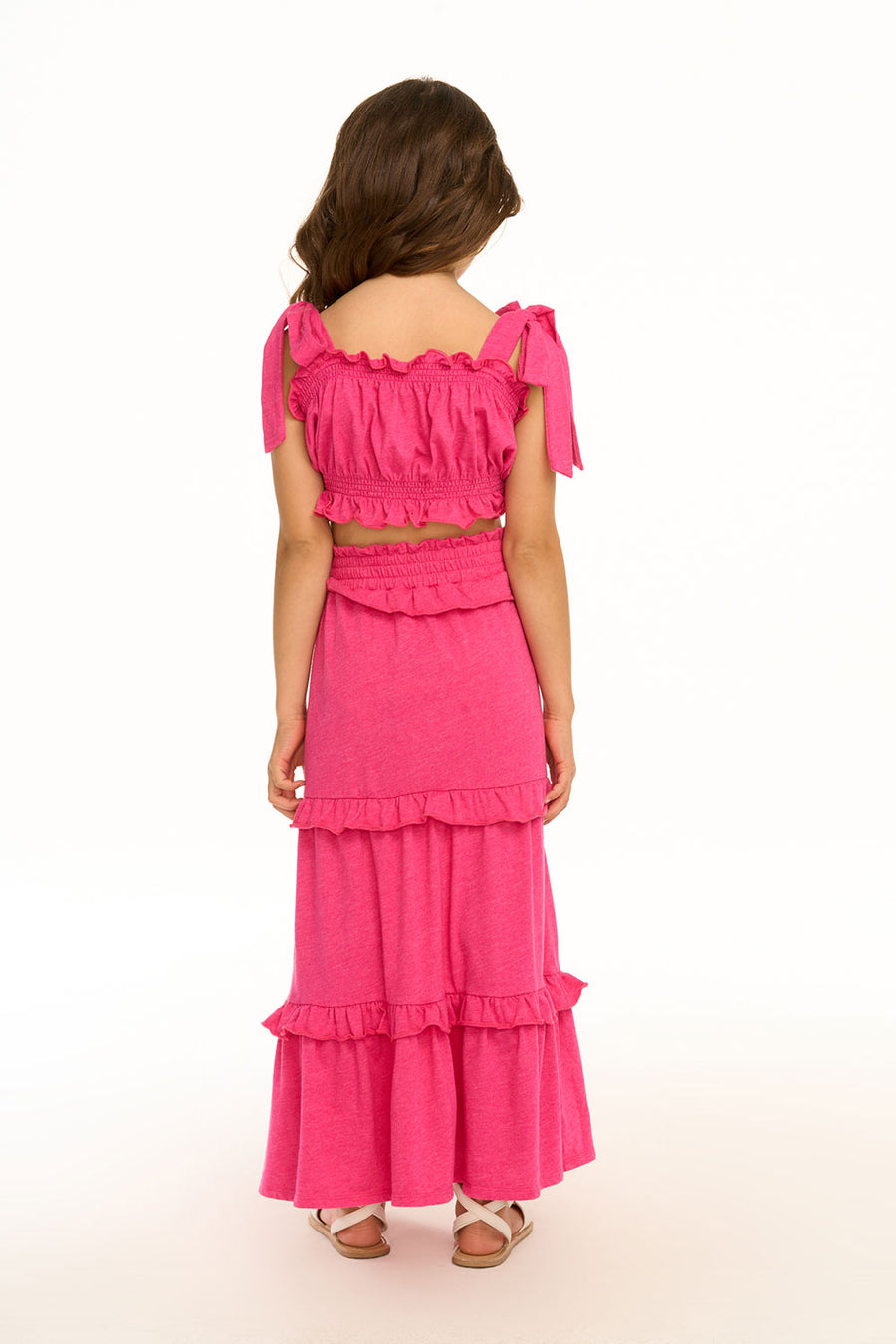 Adia Hot Pink Midi Skirt GIRLS chaserbrand
