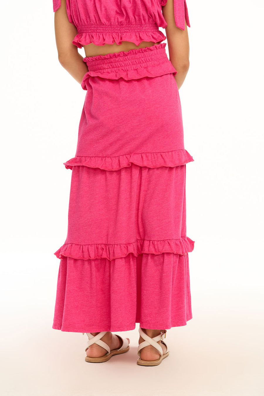 Adia Hot Pink Midi Skirt GIRLS chaserbrand