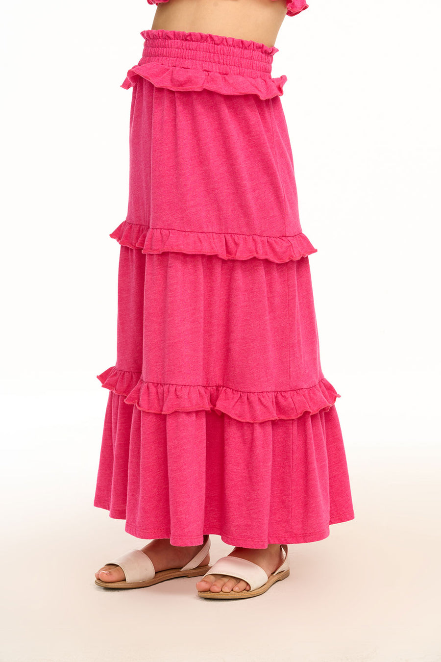 Adia Hot Pink Midi Skirt GIRLS chaserbrand