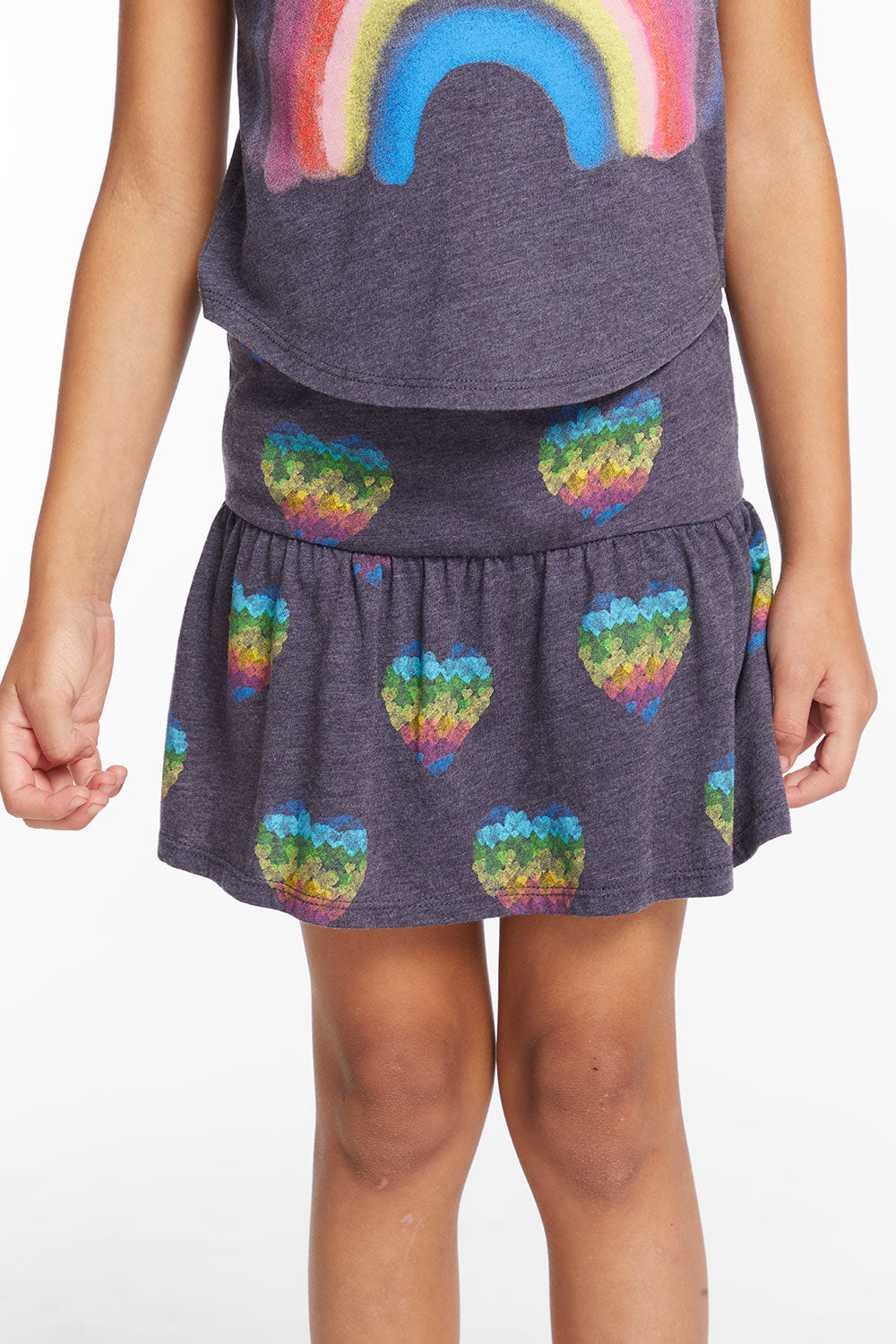 All Over Hearts Girls Peplum Skort GIRLS chaserbrand