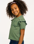 Anise Dark Forest Ruffle Top GIRLS chaserbrand