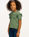 Anise Dark Forest Ruffle Top GIRLS chaserbrand