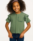 Anise Dark Forest Ruffle Top GIRLS chaserbrand