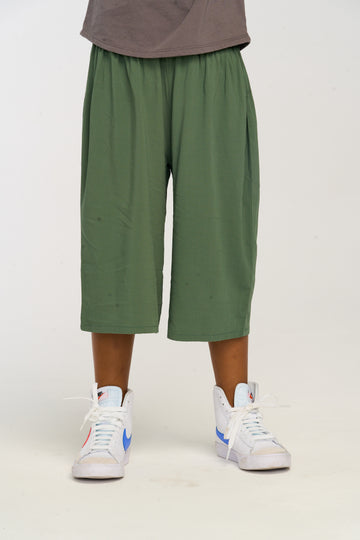 Flowy Dark Forest Green Heirloom Woven Pant GIRLS chaserbrand