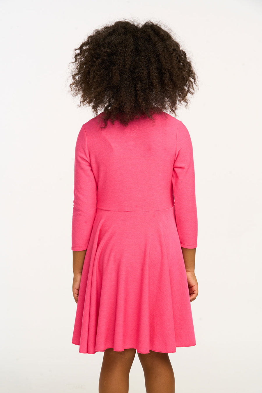 Peplum Cozy Knit Flamingo Pink Dress GIRLS chaserbrand