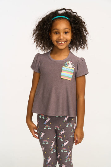 Unicorn Rainbow Puff Sleeve Tee GIRLS chaserbrand