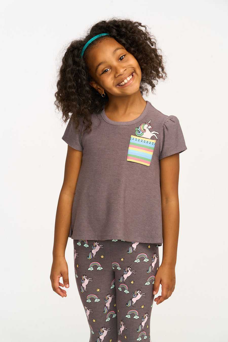 Unicorn Rainbow Puff Sleeve Tee GIRLS chaserbrand