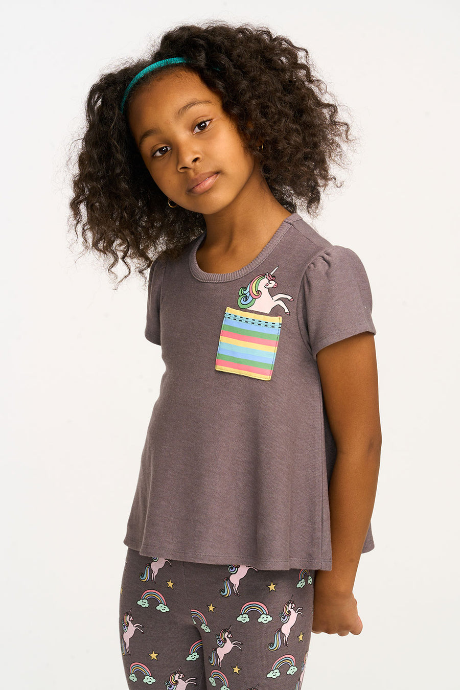 Unicorn Rainbow Puff Sleeve Tee GIRLS chaserbrand