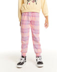 Leila Cotton Candy Plaid Jogger GIRLS chaserbrand