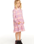 Long Sleeve Cotton Candy Plaid Dress GIRLS chaserbrand