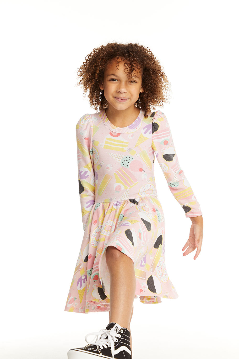 Puff Sweet Treats Long Sleeve Dress with Twirl Skirt GIRLS chaserbrand