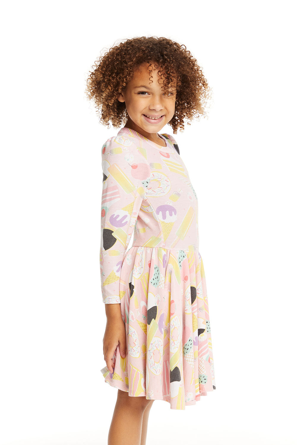 Puff Sweet Treats Long Sleeve Dress with Twirl Skirt GIRLS chaserbrand