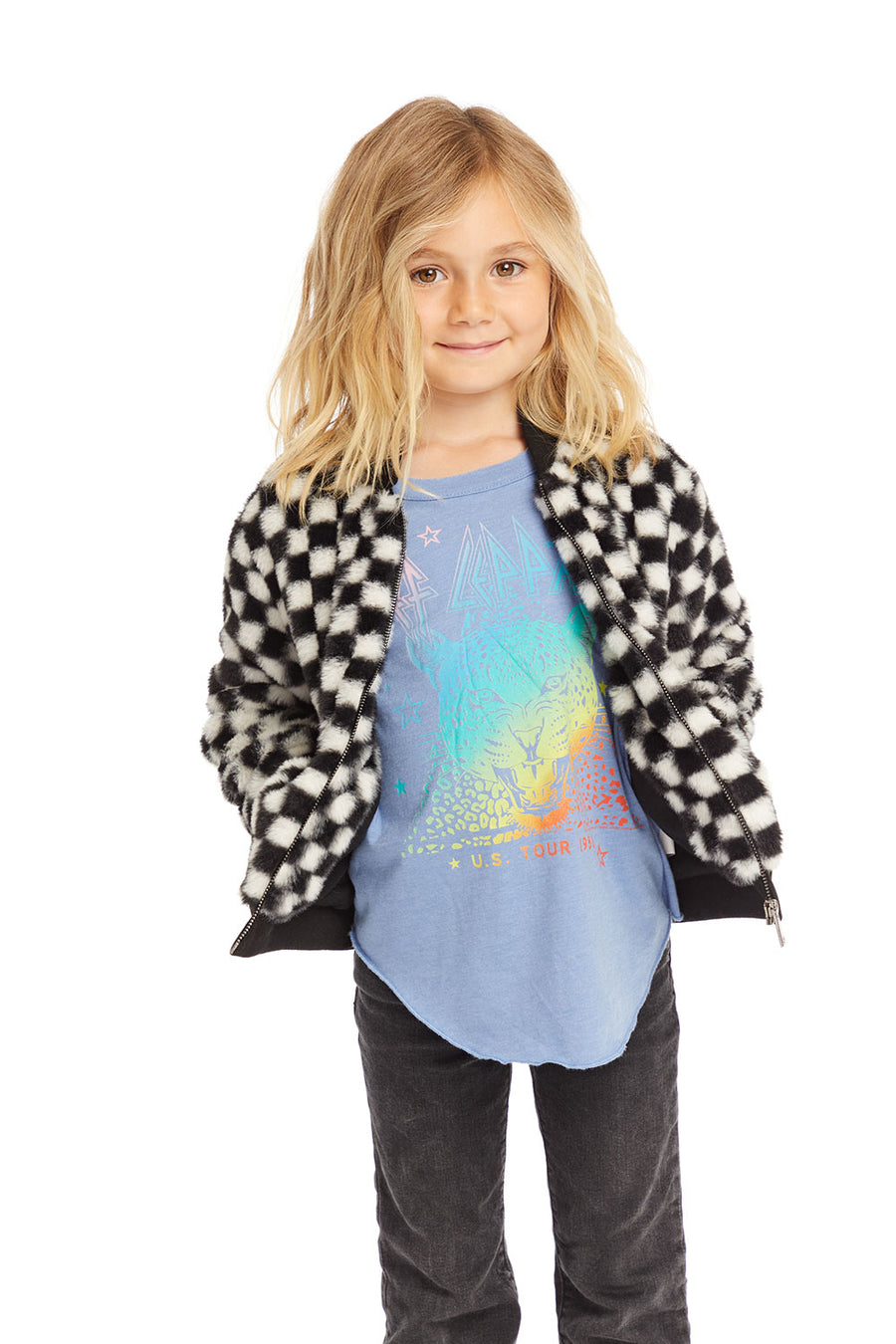 Ally Black & White Checker Bomber GIRLS chaserbrand