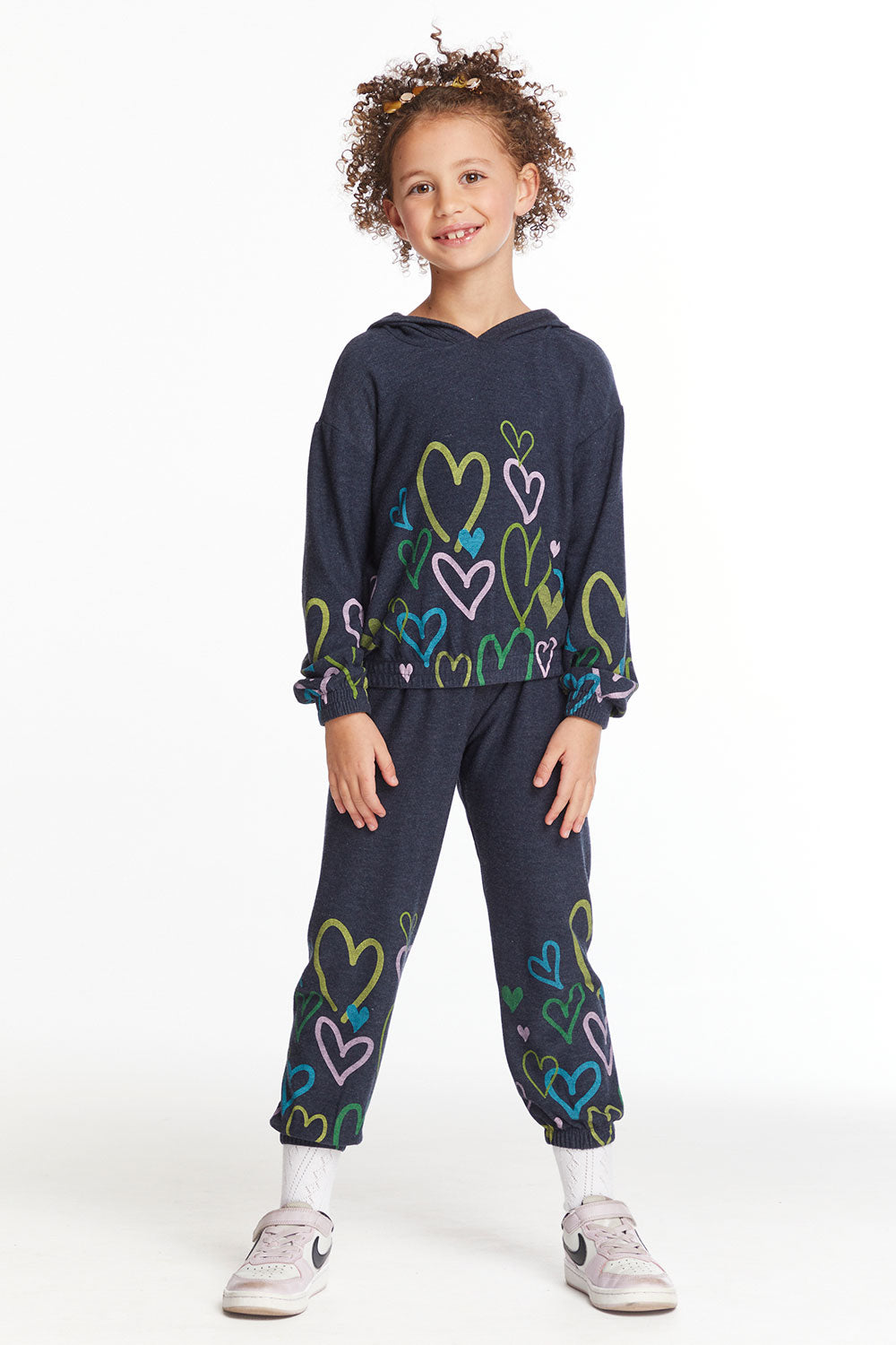 Colorful Hearts Girls Long Sleeve Girls chaserbrand
