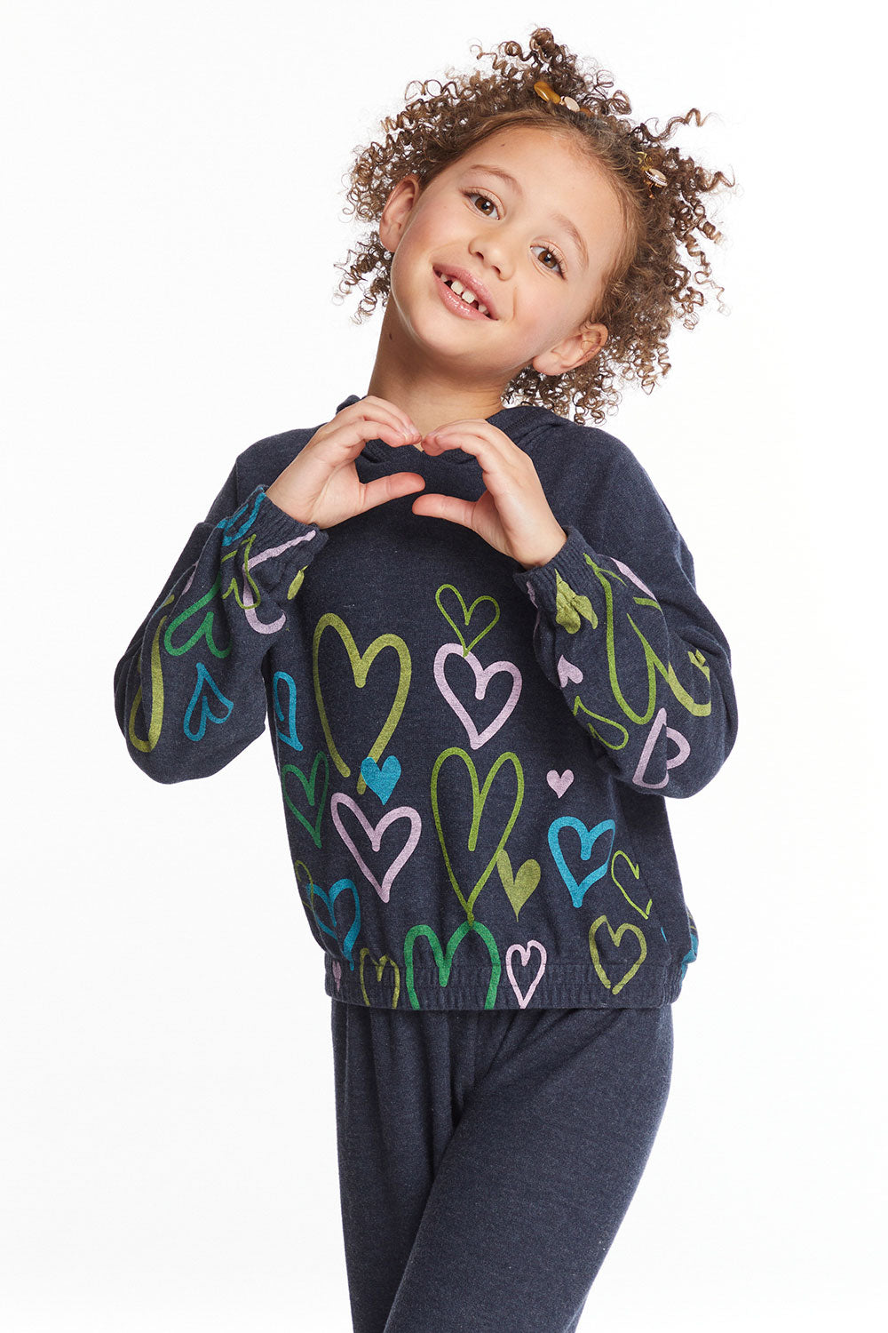 Colorful Hearts Girls Long Sleeve Girls chaserbrand