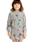 Rainbow Hearts Hoodie Girls chaserbrand
