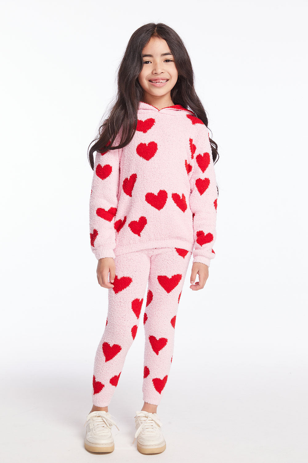 Fuzzy Fleece Sugar Heart Girls Legging Girls chaserbrand