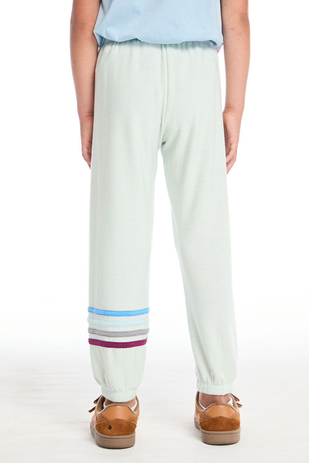 Slim Slouchy Mint Green Girls Pant with Strappings GIRLS chaserbrand