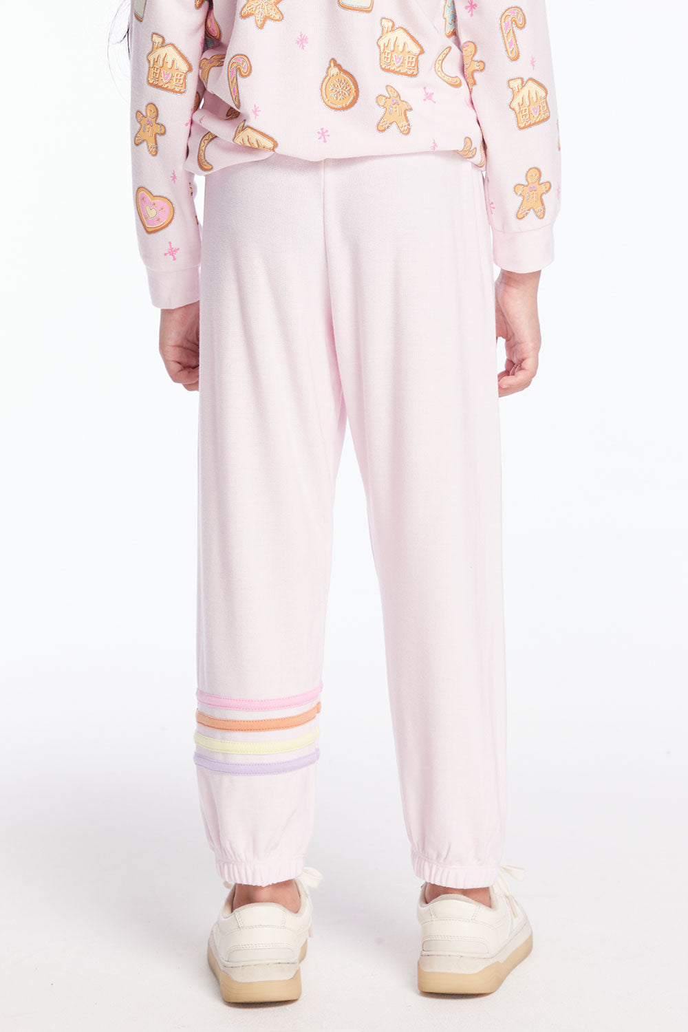 Slim Slouchy Pinky Girls Pant with Strappings Girls chaserbrand