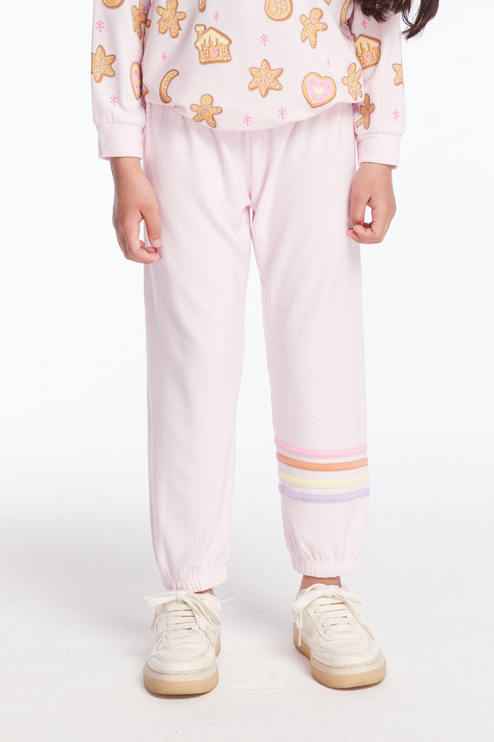 Slim Slouchy Pinky Girls Pant with Strappings Girls chaserbrand