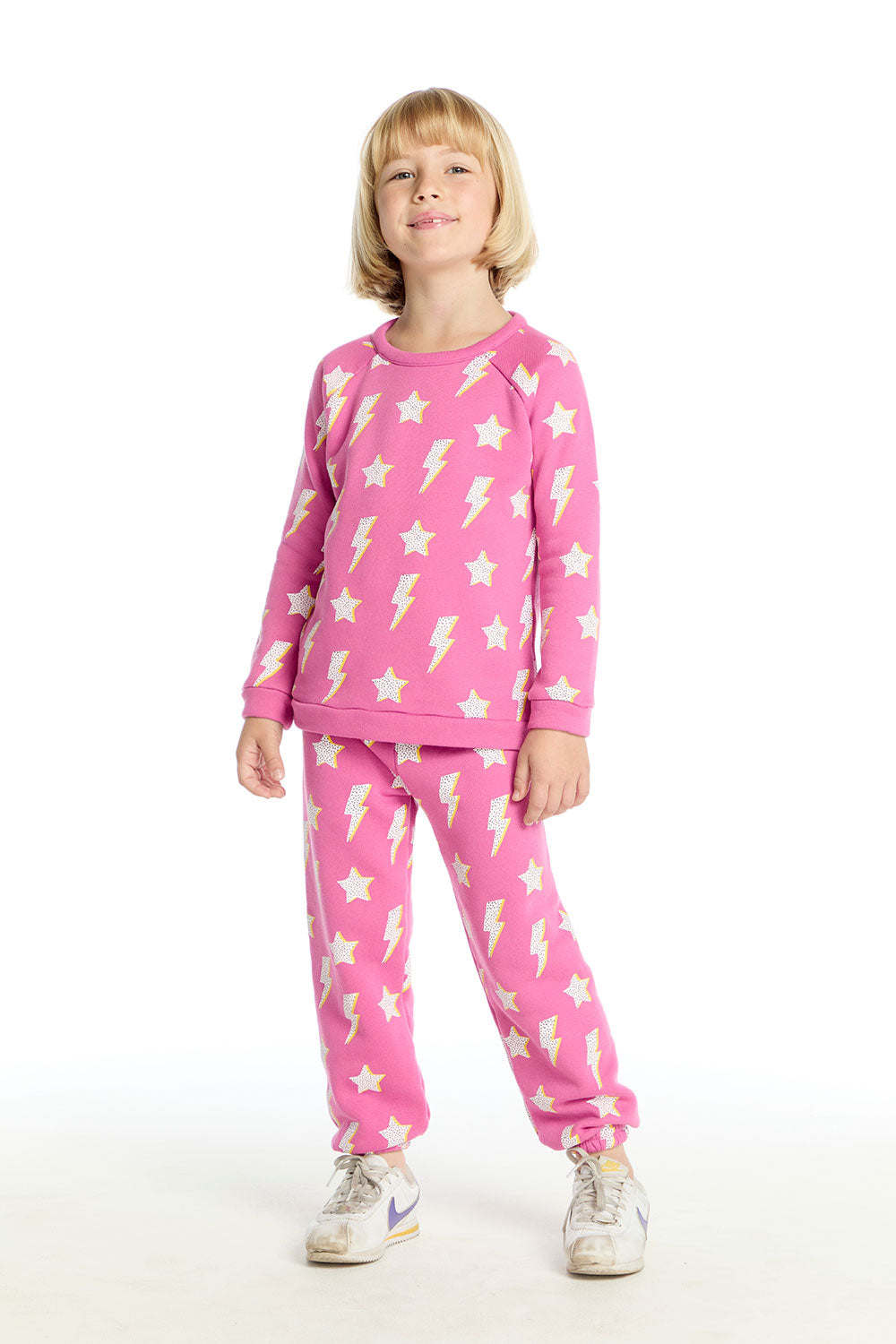 Basic Pink Lightning Pullover Girls chaserbrand