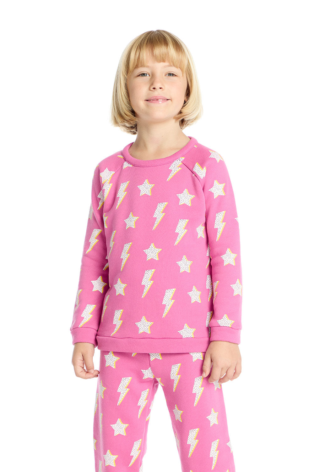 Basic Pink Lightning Pullover Girls chaserbrand