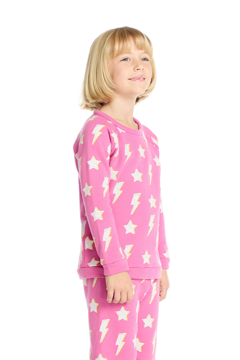 Basic Pink Lightning Pullover Girls chaserbrand