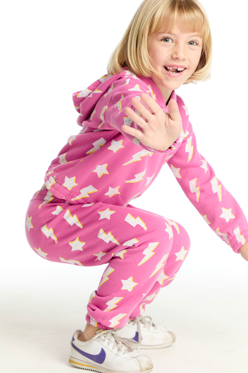 Shirred Easy Pink Lightning Sweatpant Girls chaserbrand