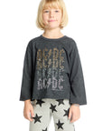 AC/DC Leopard Gradient Logo Long Sleeve Girls chaserbrand