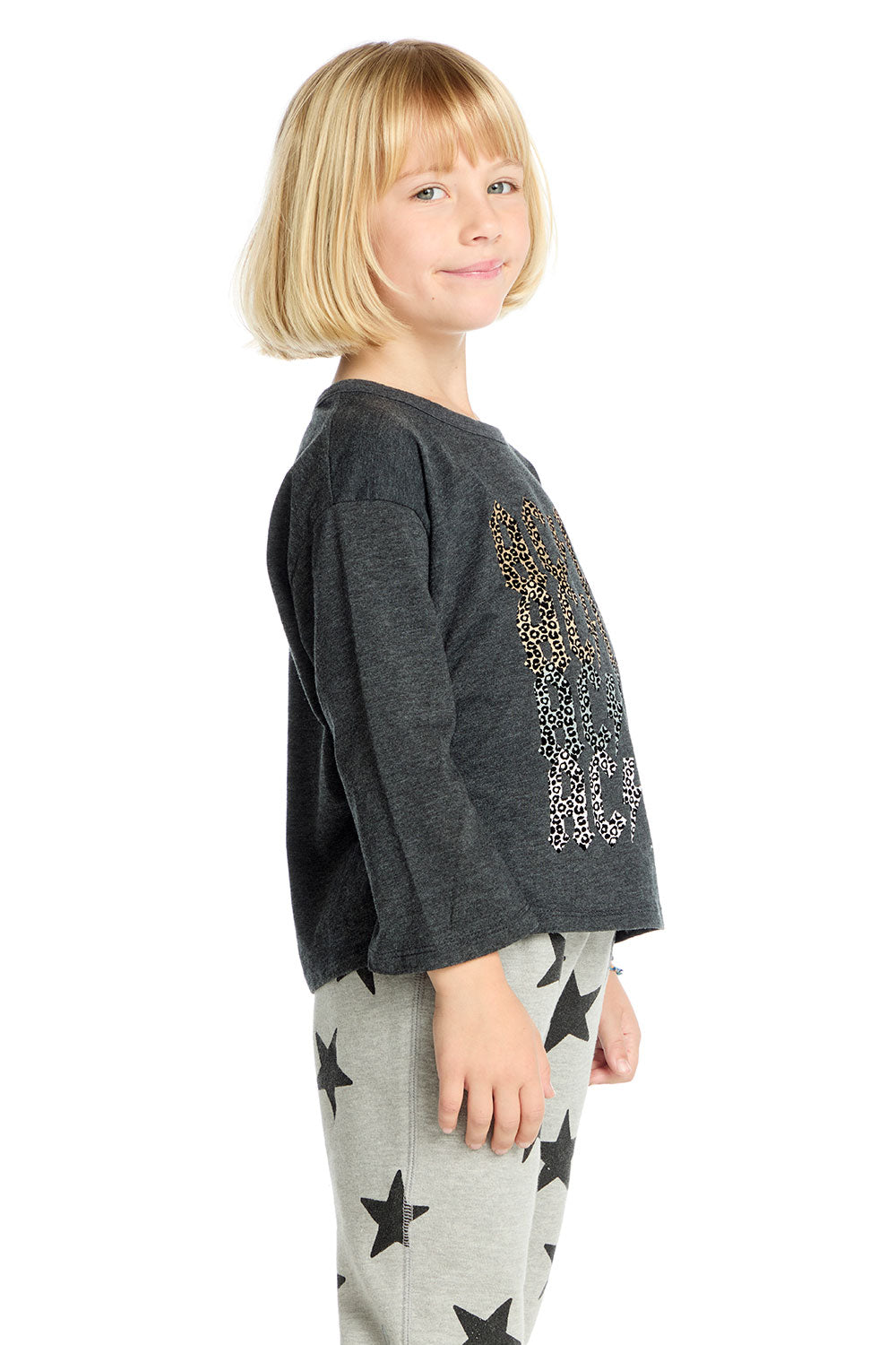 AC/DC Leopard Gradient Logo Long Sleeve Girls chaserbrand