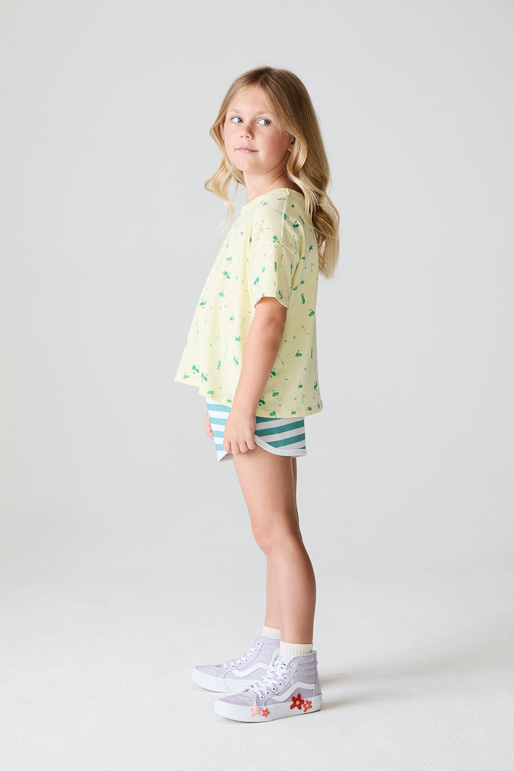 Girls Amazon Stripe Track Shorts chaserbrand