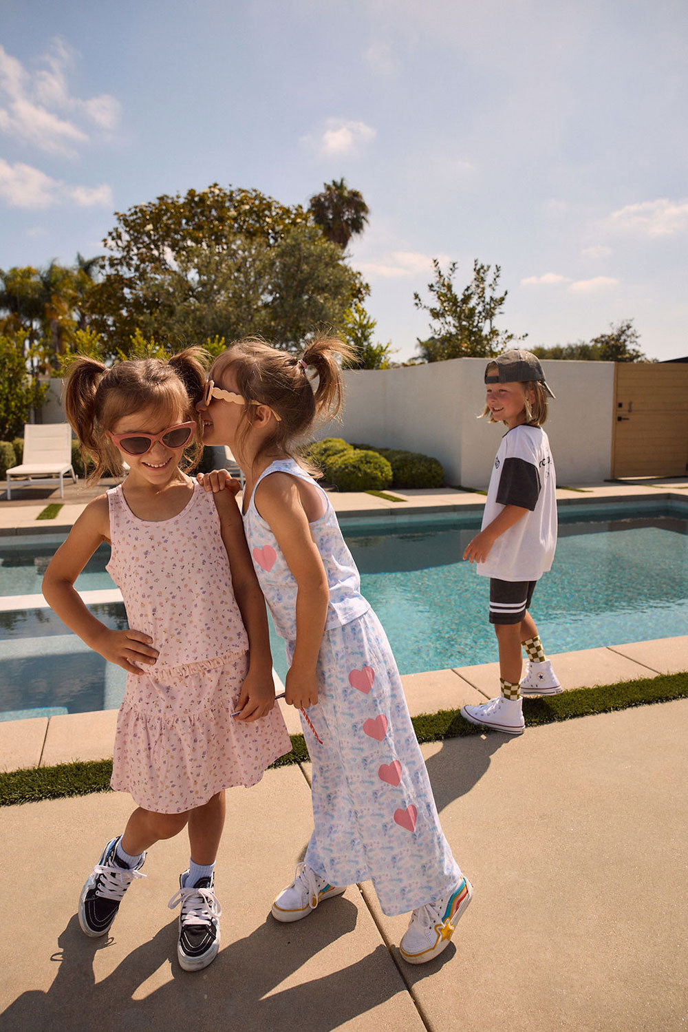 Girls Cloud Hearts Pants chaserbrand