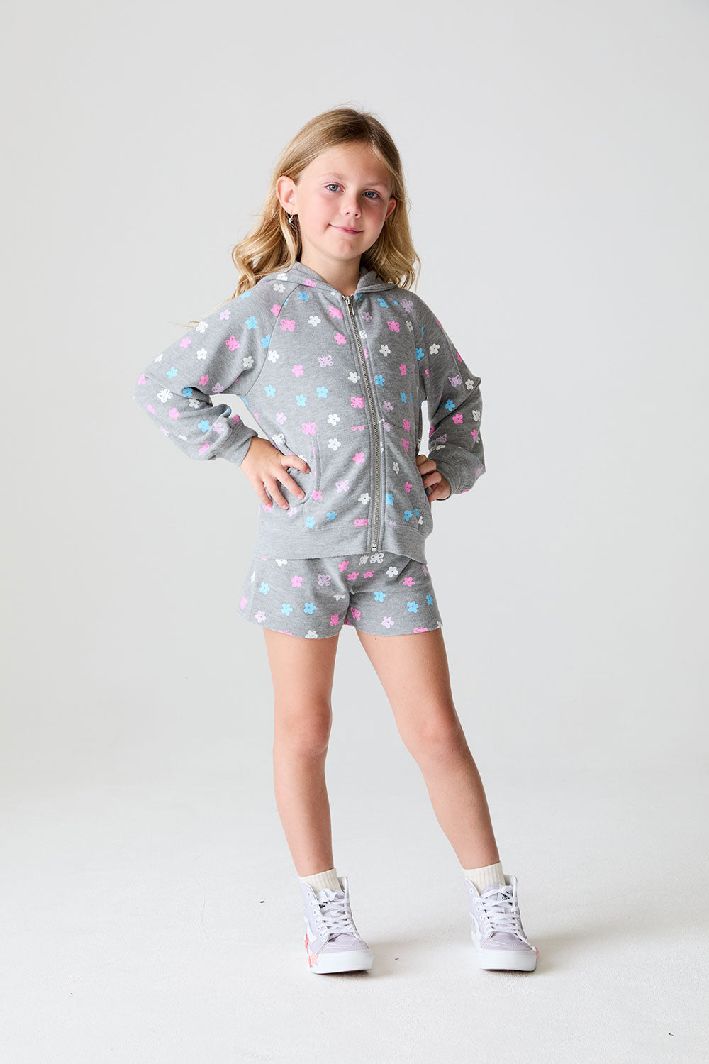 Girls Butterfly Flowers Hoodie chaserbrand