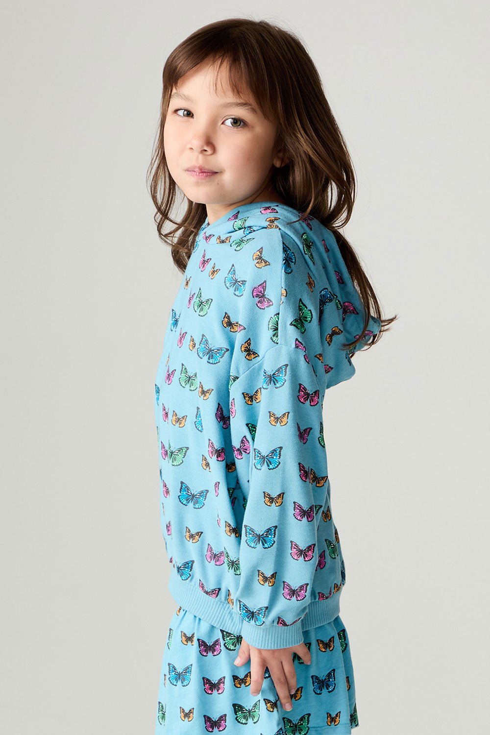 Girls Tiny Hearts Girls Pullover Hoodie chaserbrand
