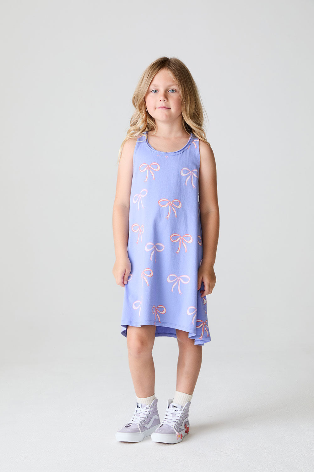 Girls Allover Dainty Bows tank Dress chaserbrand