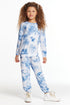 Denim Tie Dye Heart Cozy Knit Sweatpant Girls chaserbrand