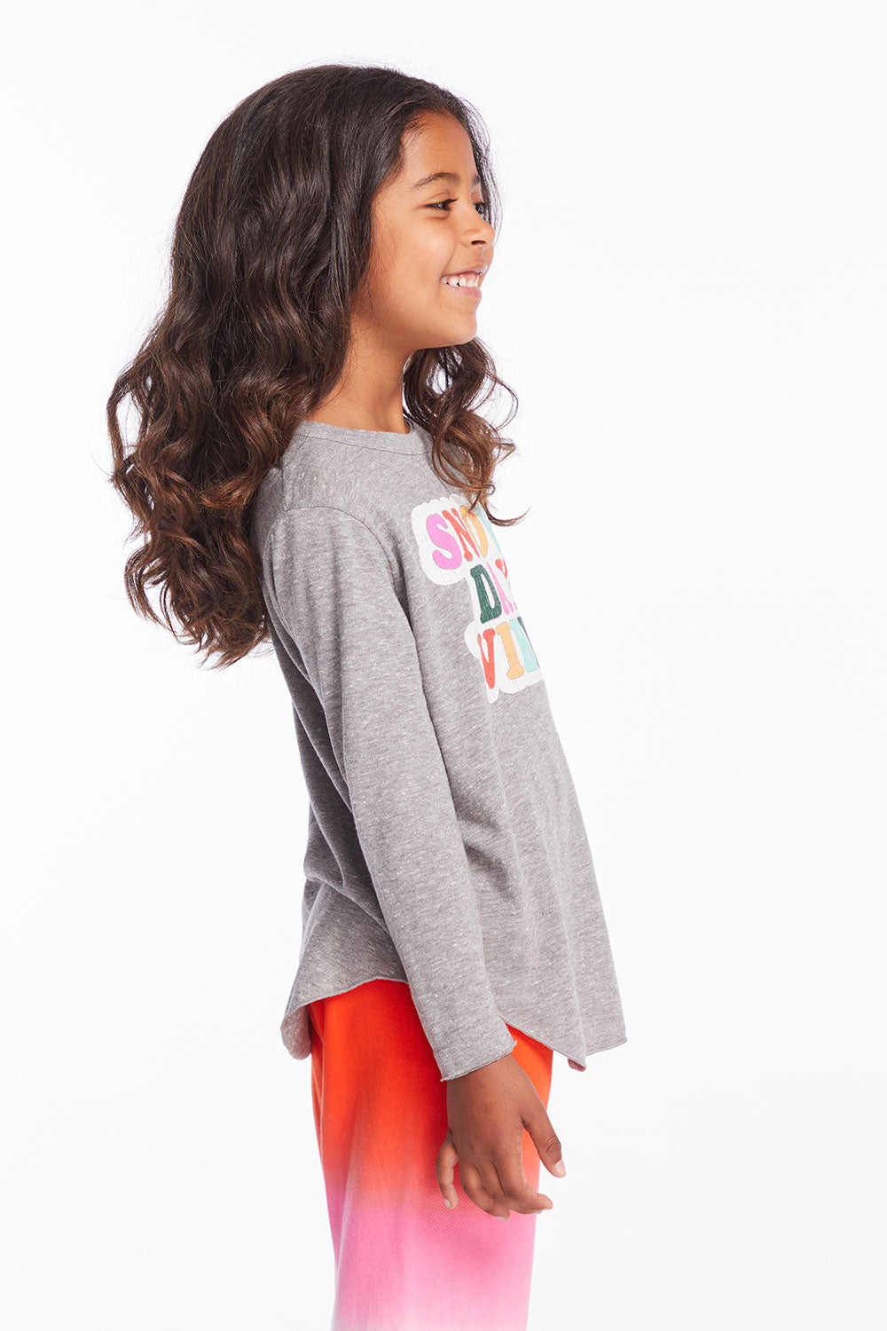 Snow Day Vibes Girls Long Sleeve Girls chaserbrand