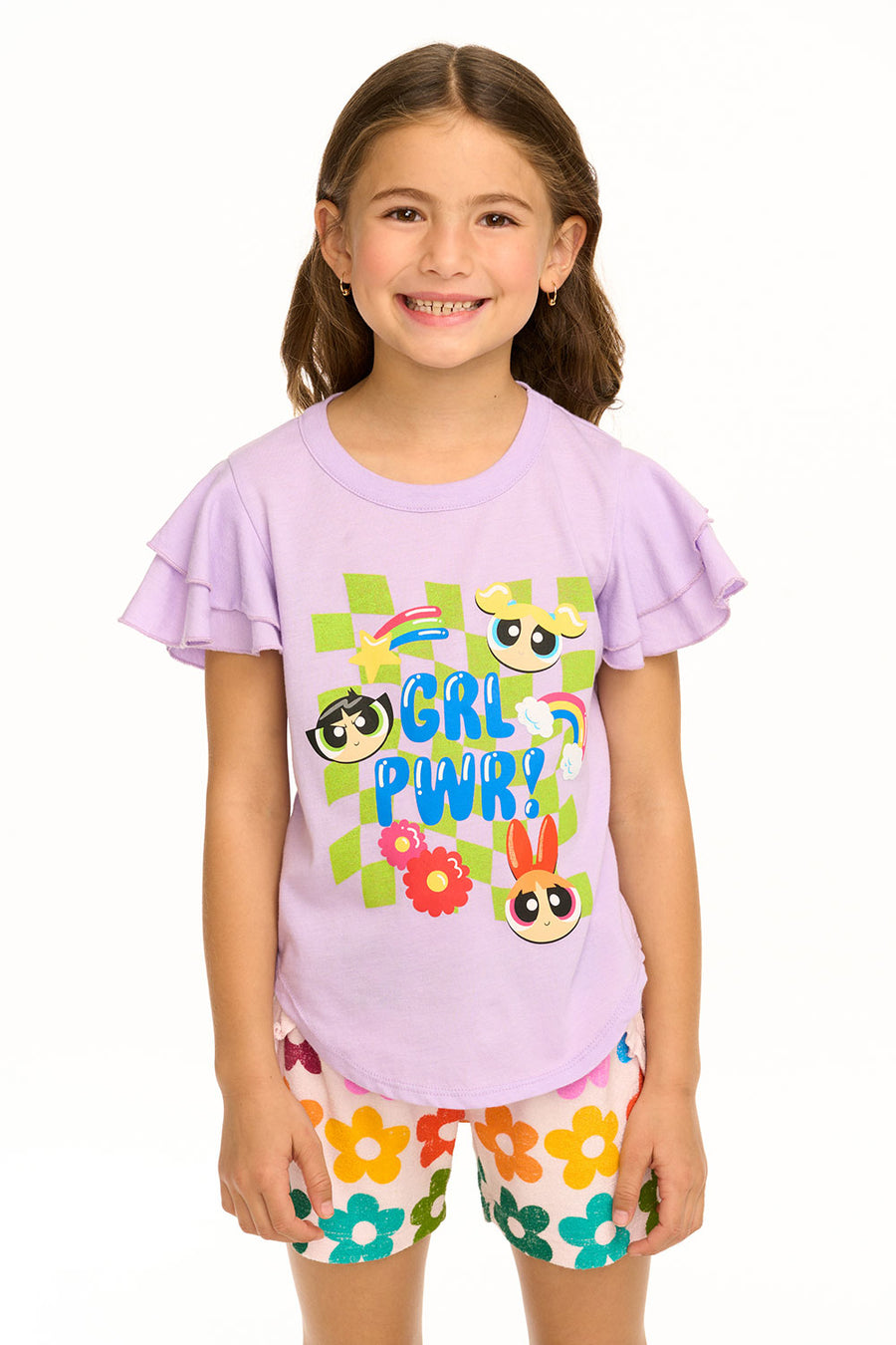 Powderpuff Girls - Girl Power Flutter Sleeve Tee GIRLS chaserbrand