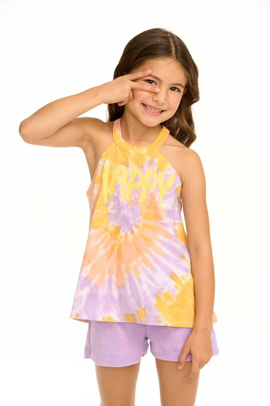 Happy Flouncy High Neck Tank GIRLS chaserbrand