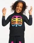 Rainbow Skeleton Pullover Hi/Lo Hoodie GIRLS chaserbrand
